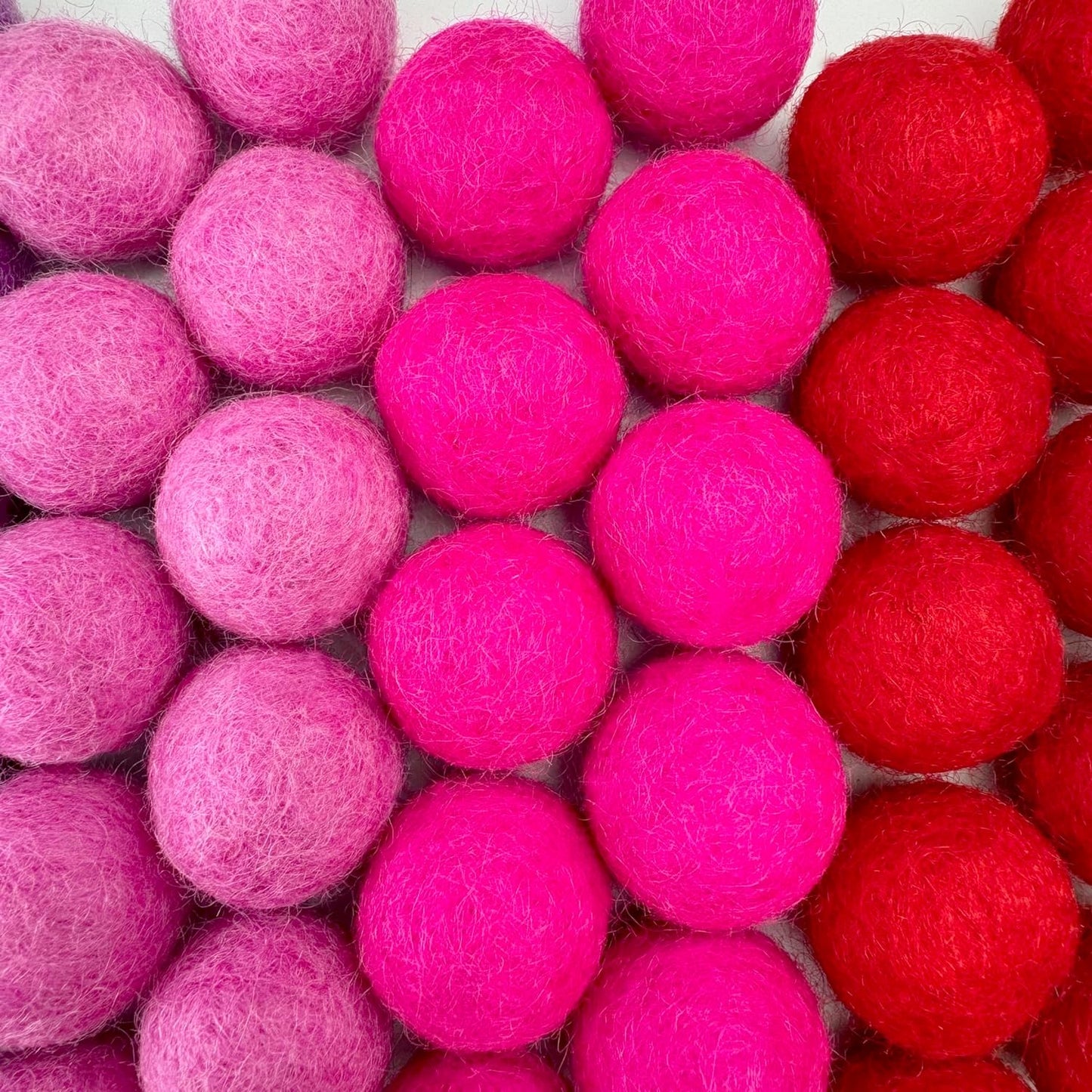 Hot Love Wool Felt Balls for Crafts & Sensory Play (50 Pack)