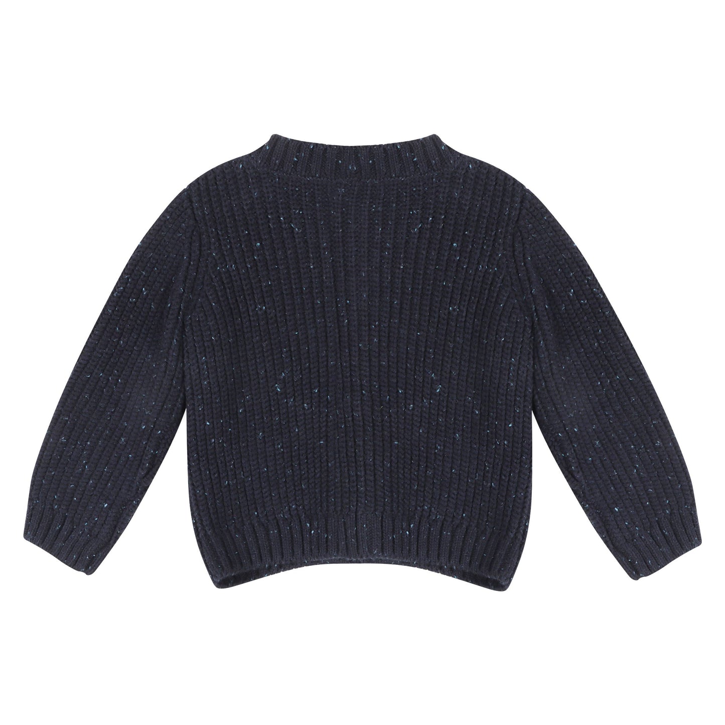 Organic Navy Chunky Knit Baby Cardigan