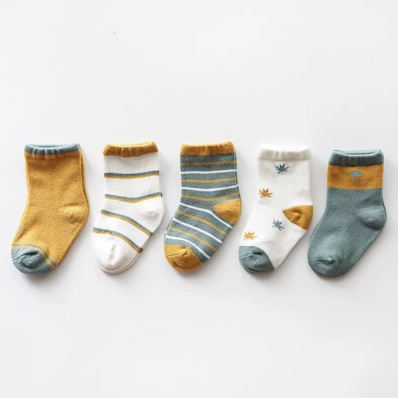 Organic Cotton Kids Sock Set (5-Pack)