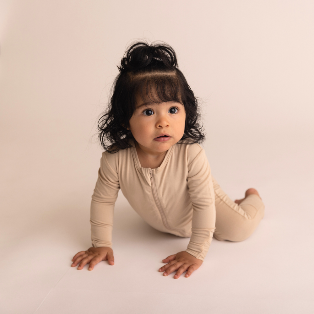 Baby Bamboo Romper- Desert Sand