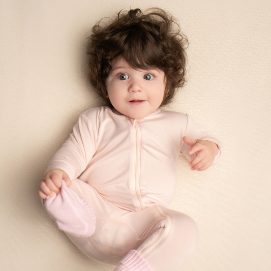 Baby Bamboo Onesie - Cloud Pink