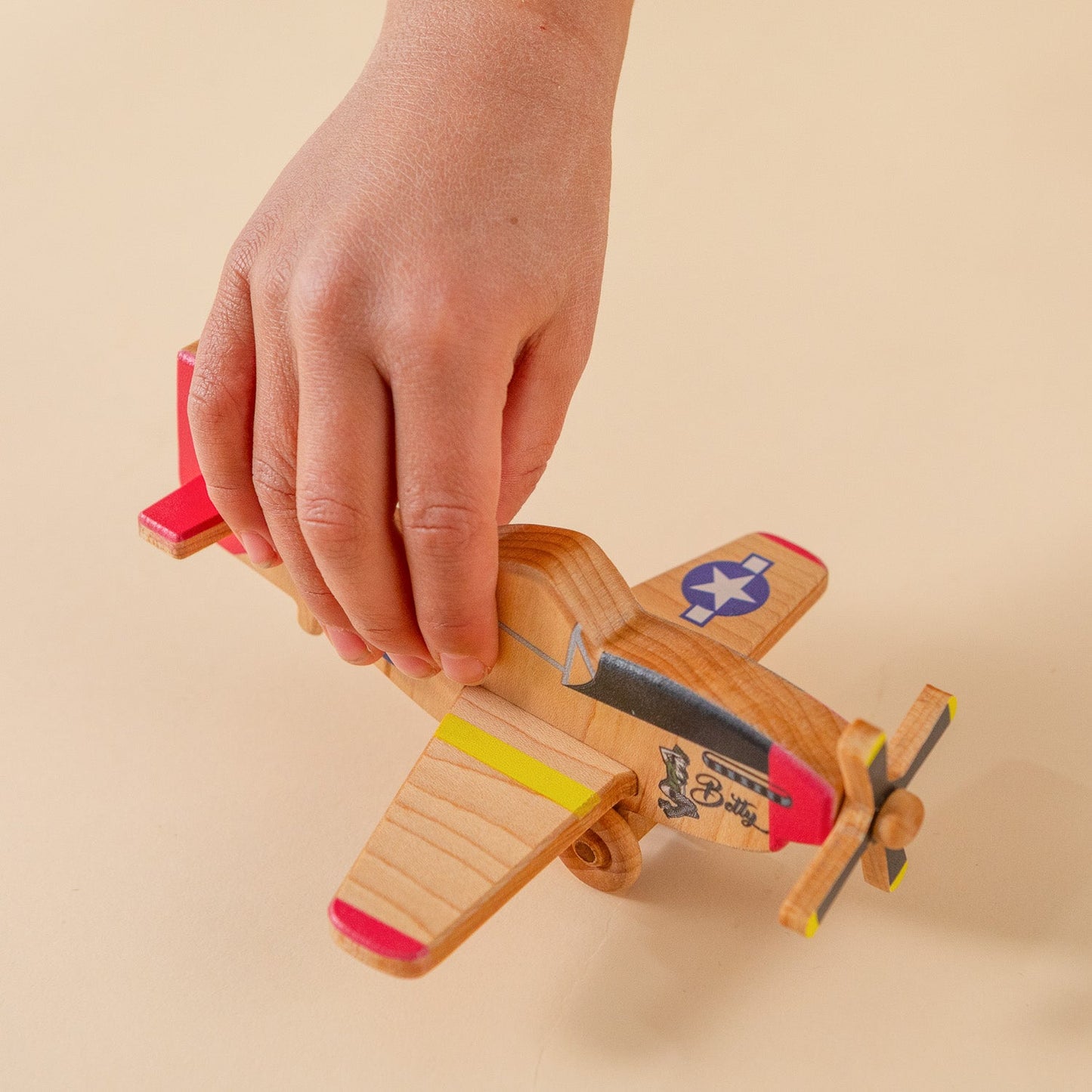 WWII Classic P-51 Mustang Wooden Toy Airplane Trio | Nominated for 2026 Astra Play Award | Made in the USA 🇺🇸