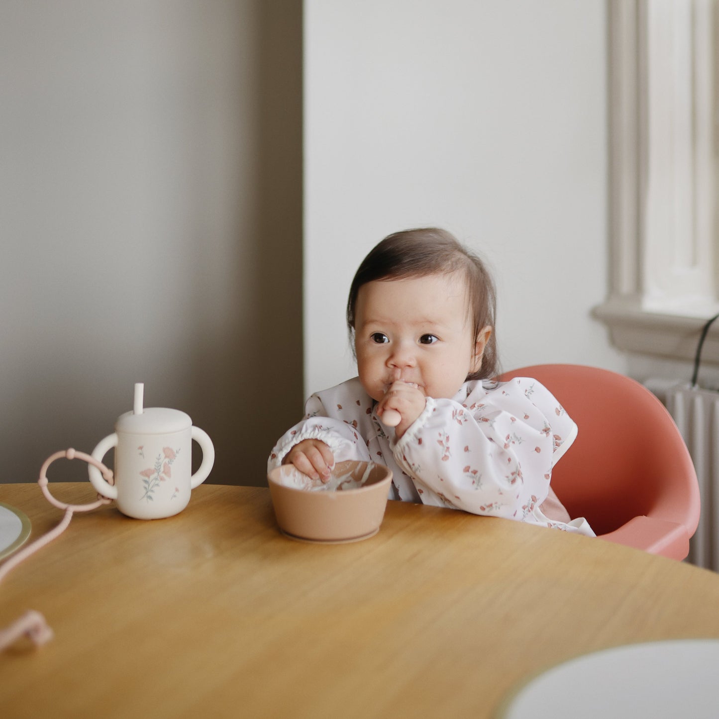 Silicone Training Cup + Straw