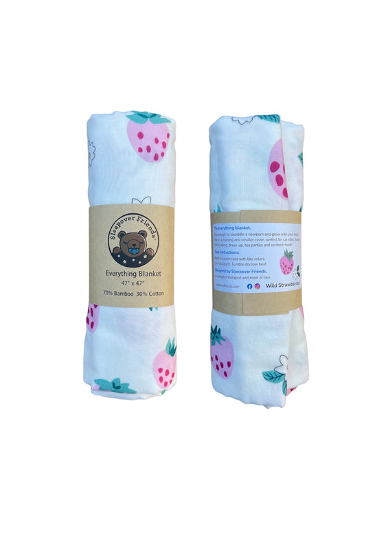 Wild Strawberries Everything Blanket