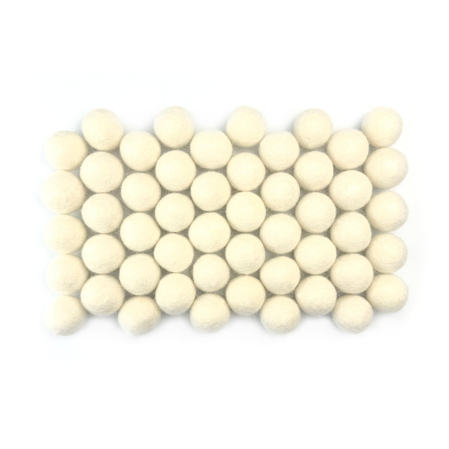 All Natural White Wool Felt Balls for Crafts & Sensory Play (50 Pack)