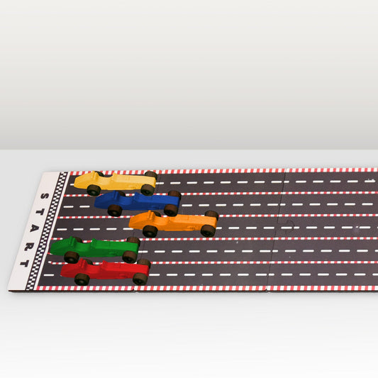 Dyed Wooden Indy Car Set with Racetrack | Made in the USA 🇺🇸