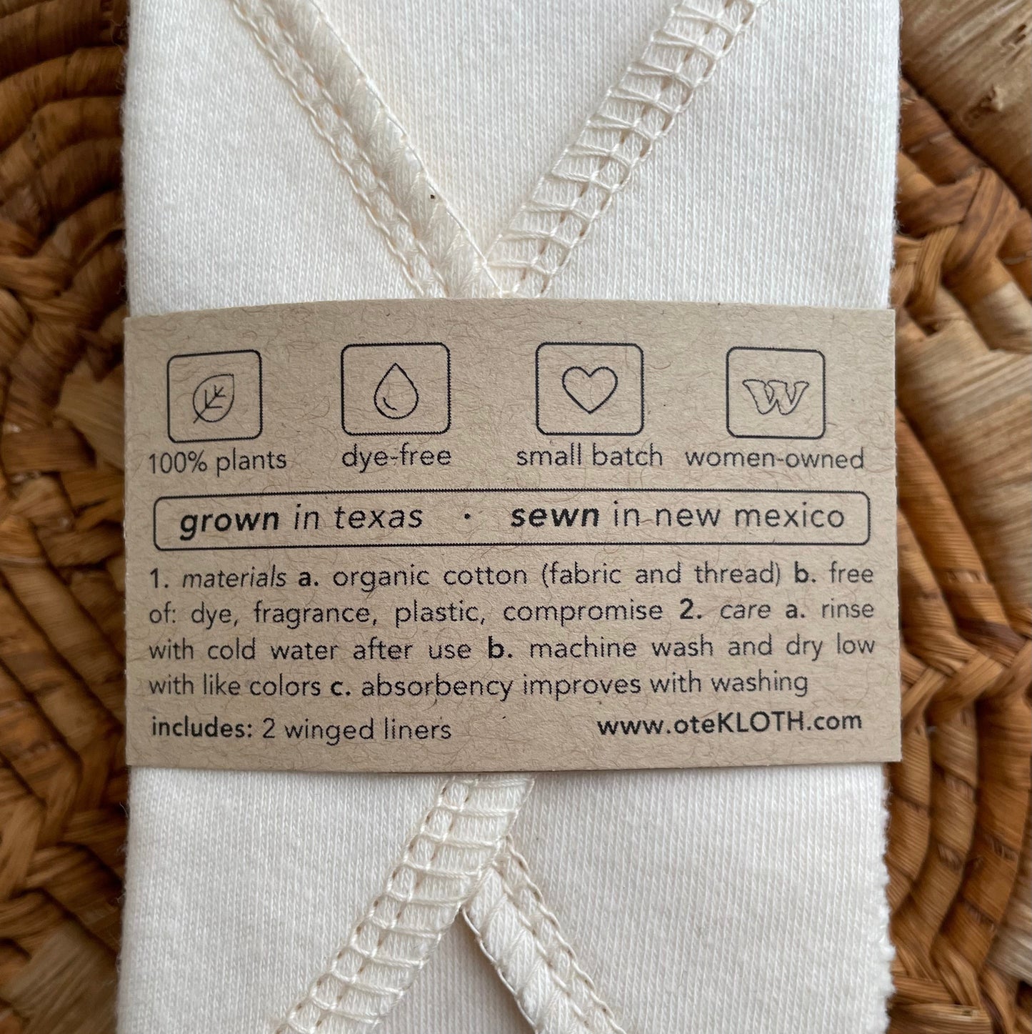 Organic Cotton Pantyliners | Winged