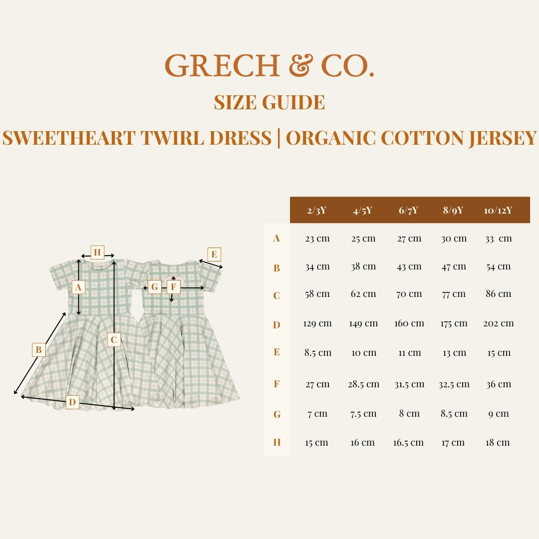 Sweetheart Twirl Dress in Sienna Gingham