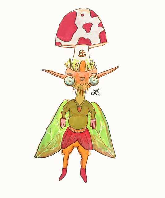 "Gnomushroom"  Marker and Ink, by Luke