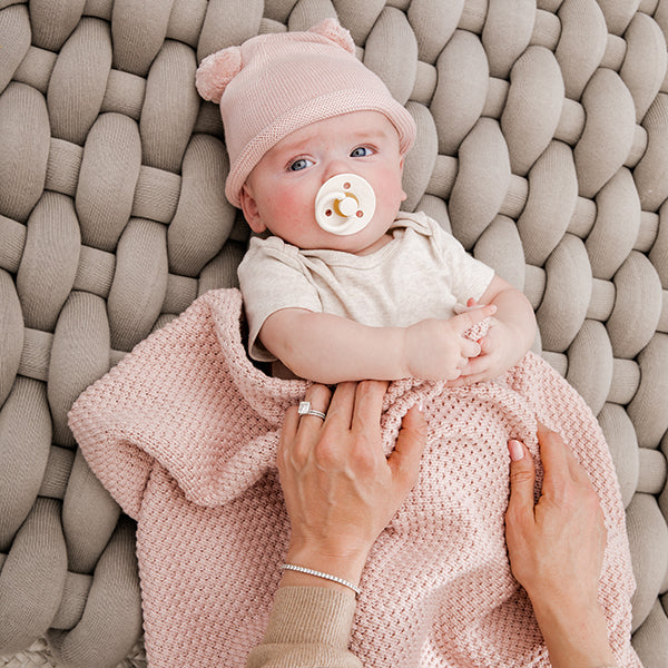 Honey Bee Organic Cotton Baby Blanket and Teddy Lovie Set