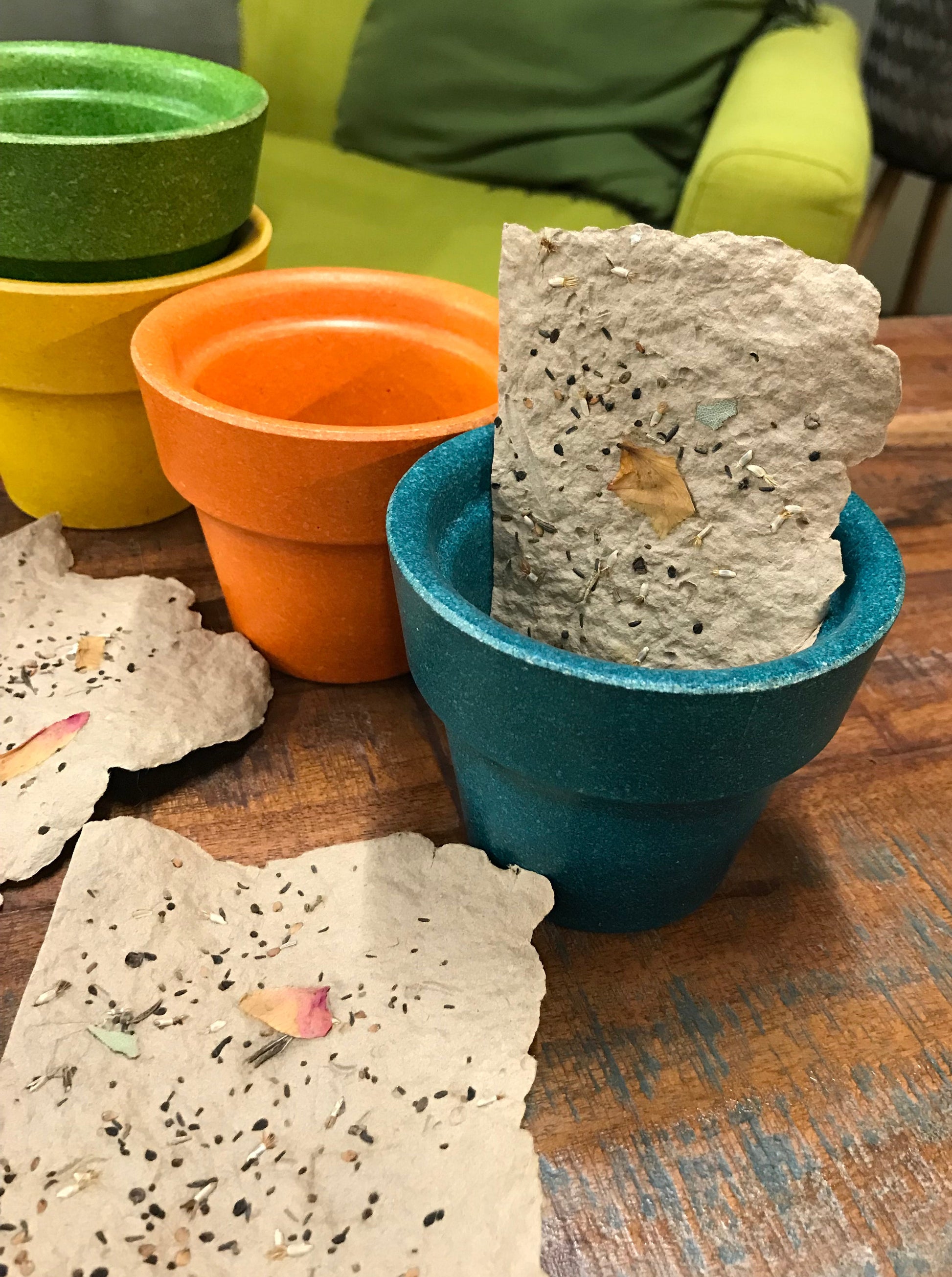 Kids Plant-Flower Pot with Seed Paper