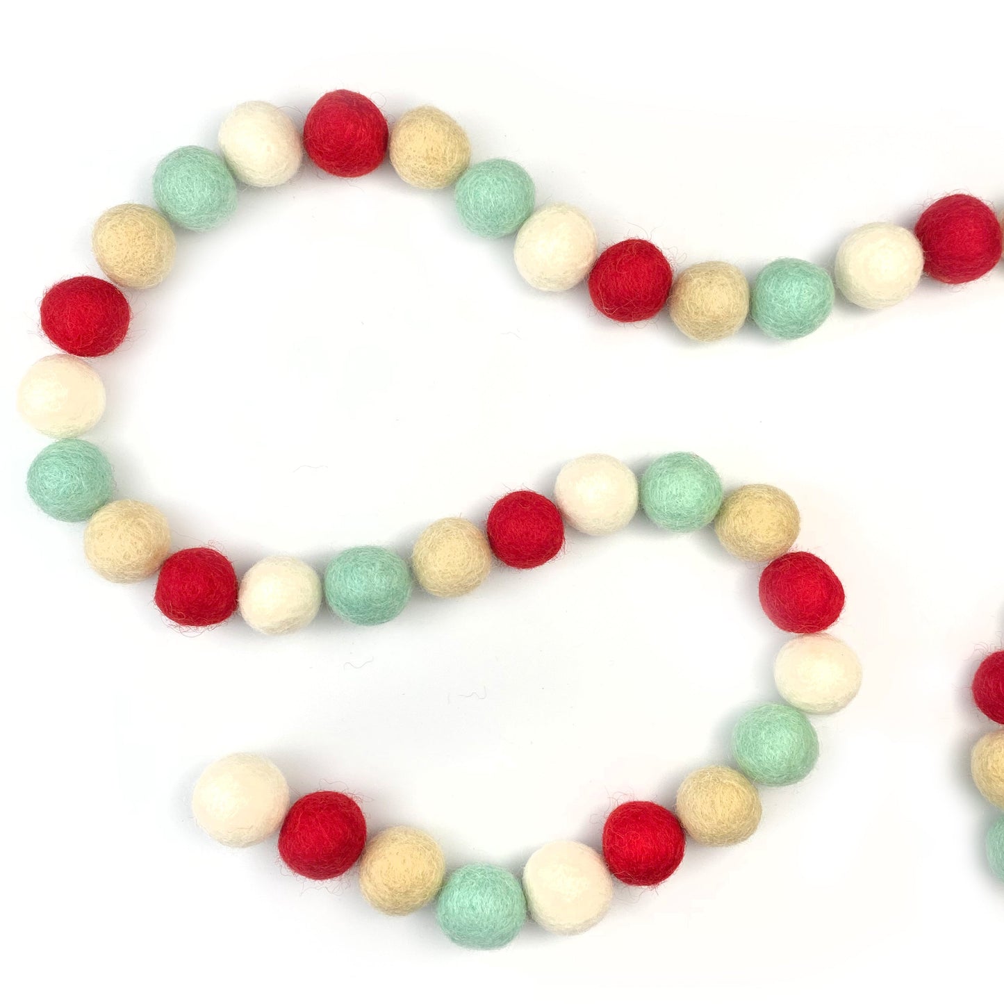 Christmas Cheer Wool Felt Balls for Crafts & Sensory Play (50 Pack)