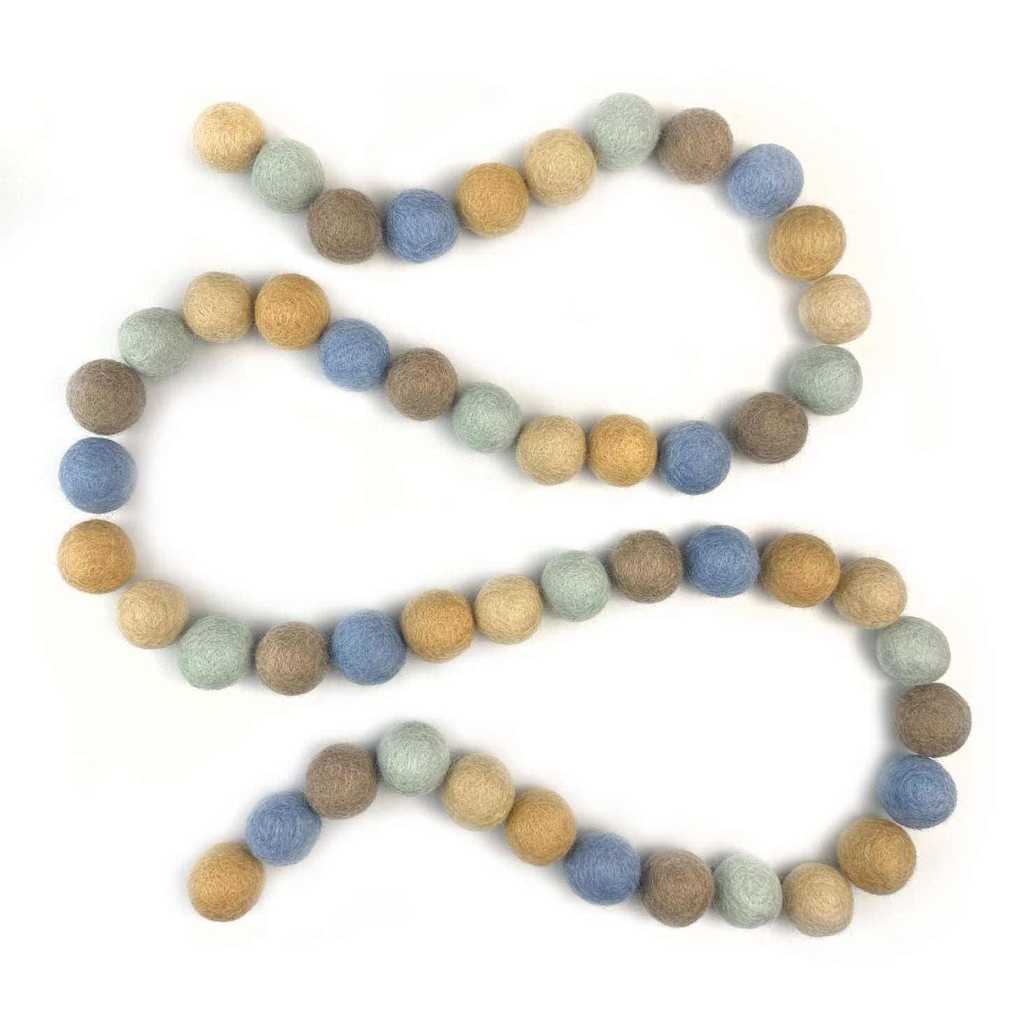 Coastal Farmhouse Wool Felt Balls for Crafts & Sensory Play (50 Pack)