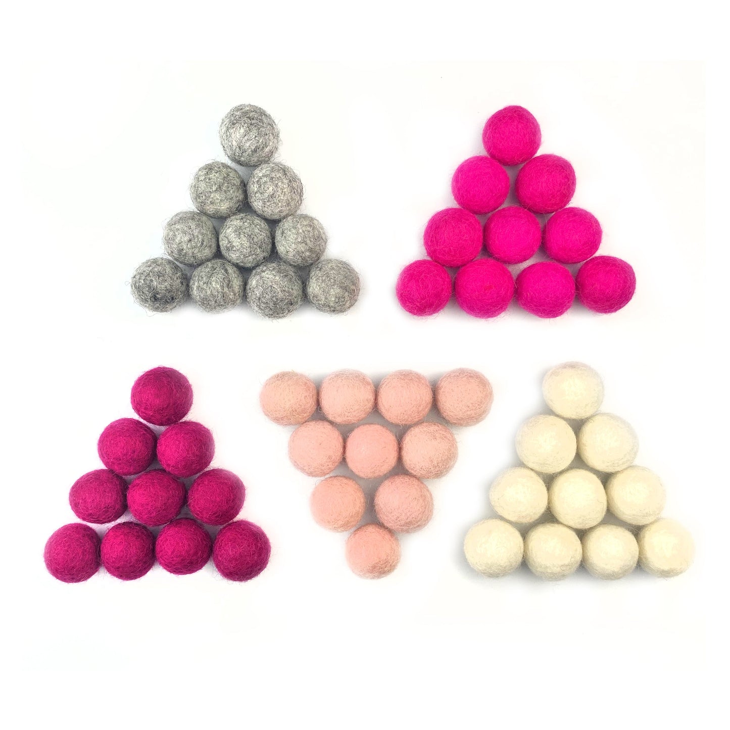 Cozy Love Wool Felt Balls for Crafts & Sensory Play (50 Pack)