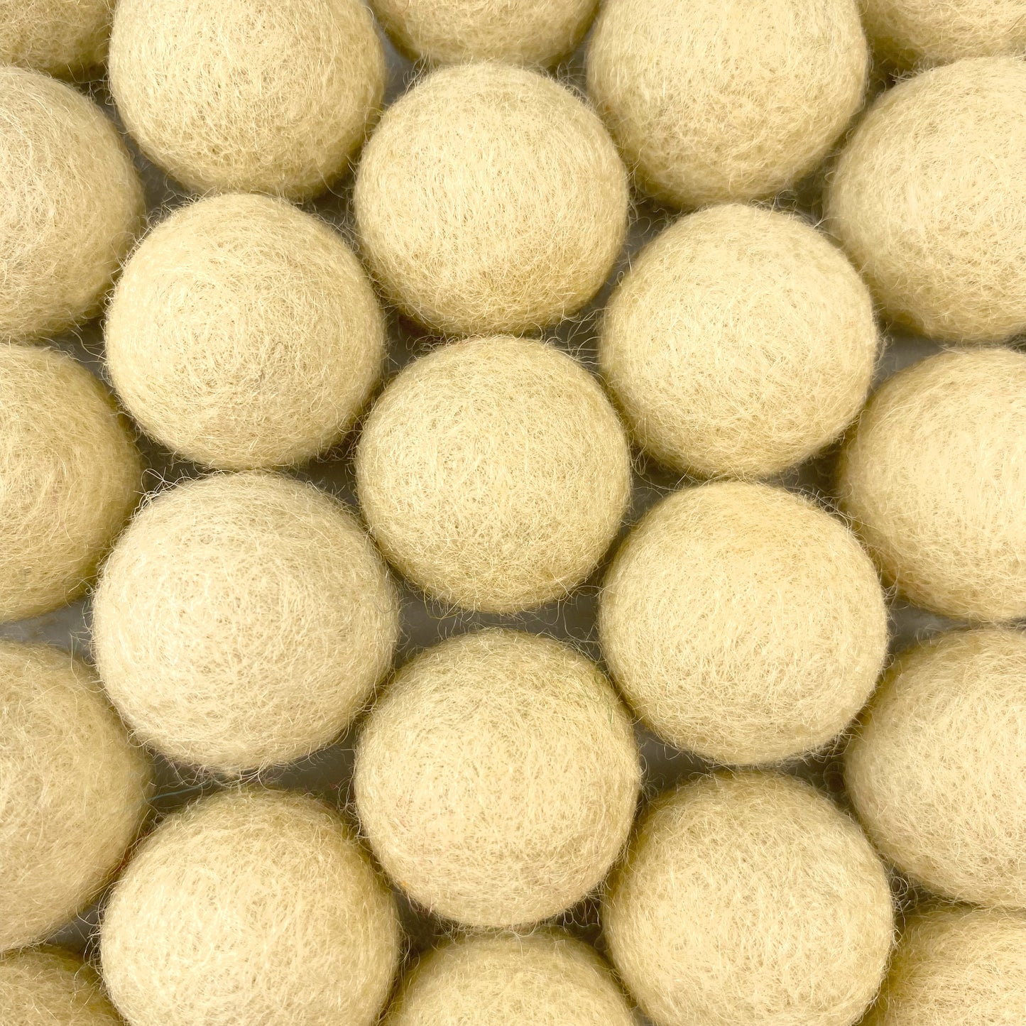 Natural Tan Wool Felt Balls for Crafts & Sensory Play (50 Pack)