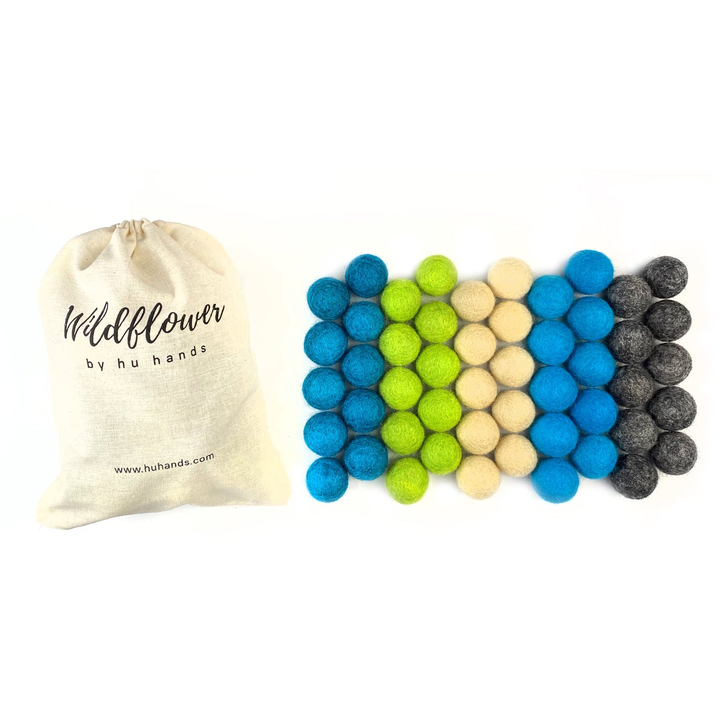 Island Cove Wool Felt Balls for Crafts & Sensory Play (50 Pack)