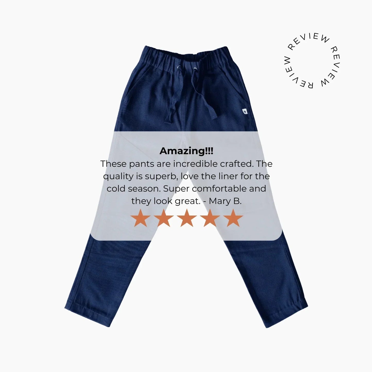 Lined Ash Pants - Navy