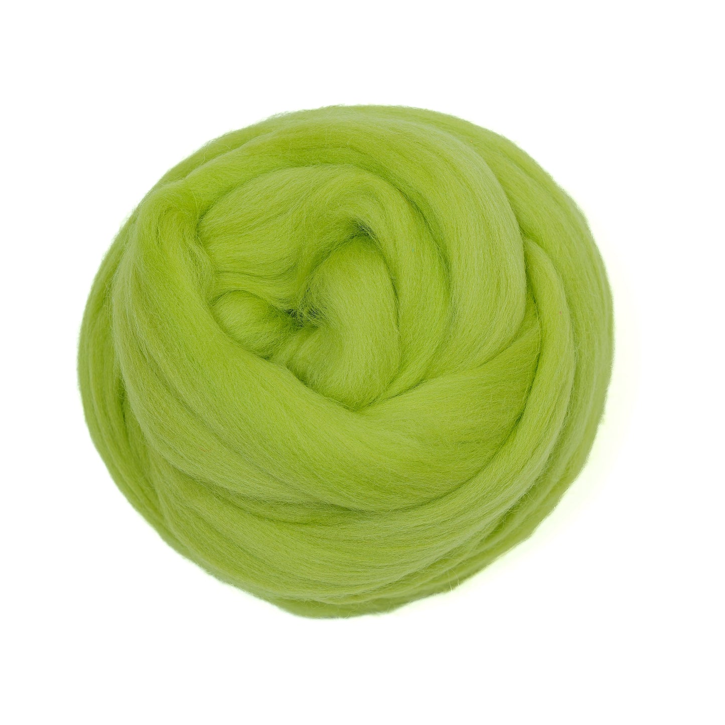 MERINO WOOL ROVING - APPLE GREEN