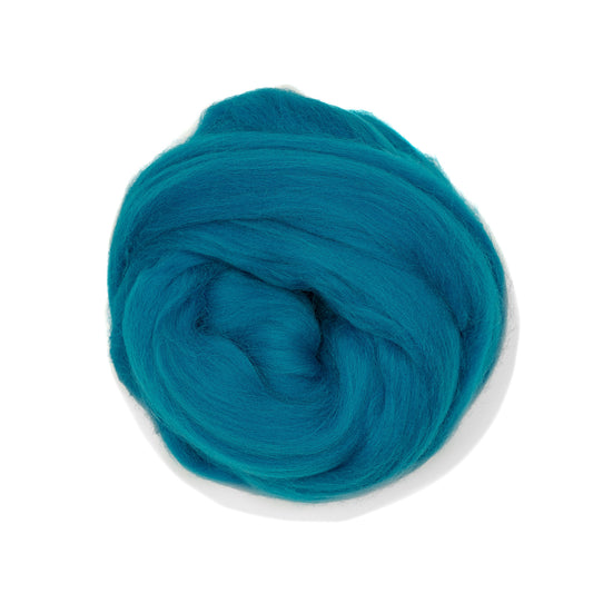 MERINO WOOL ROVING - AQUAMARINE