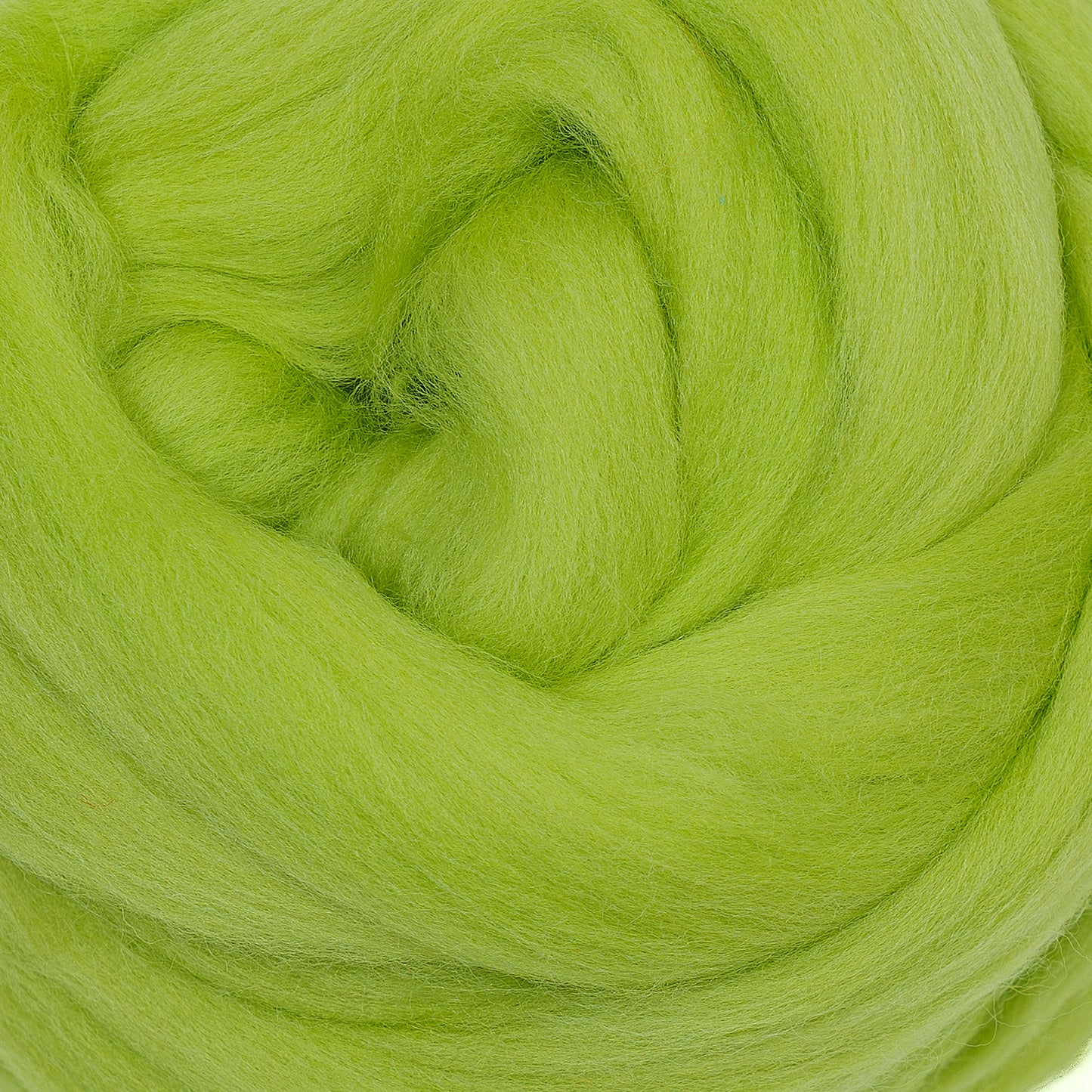 MERINO WOOL ROVING - APPLE GREEN