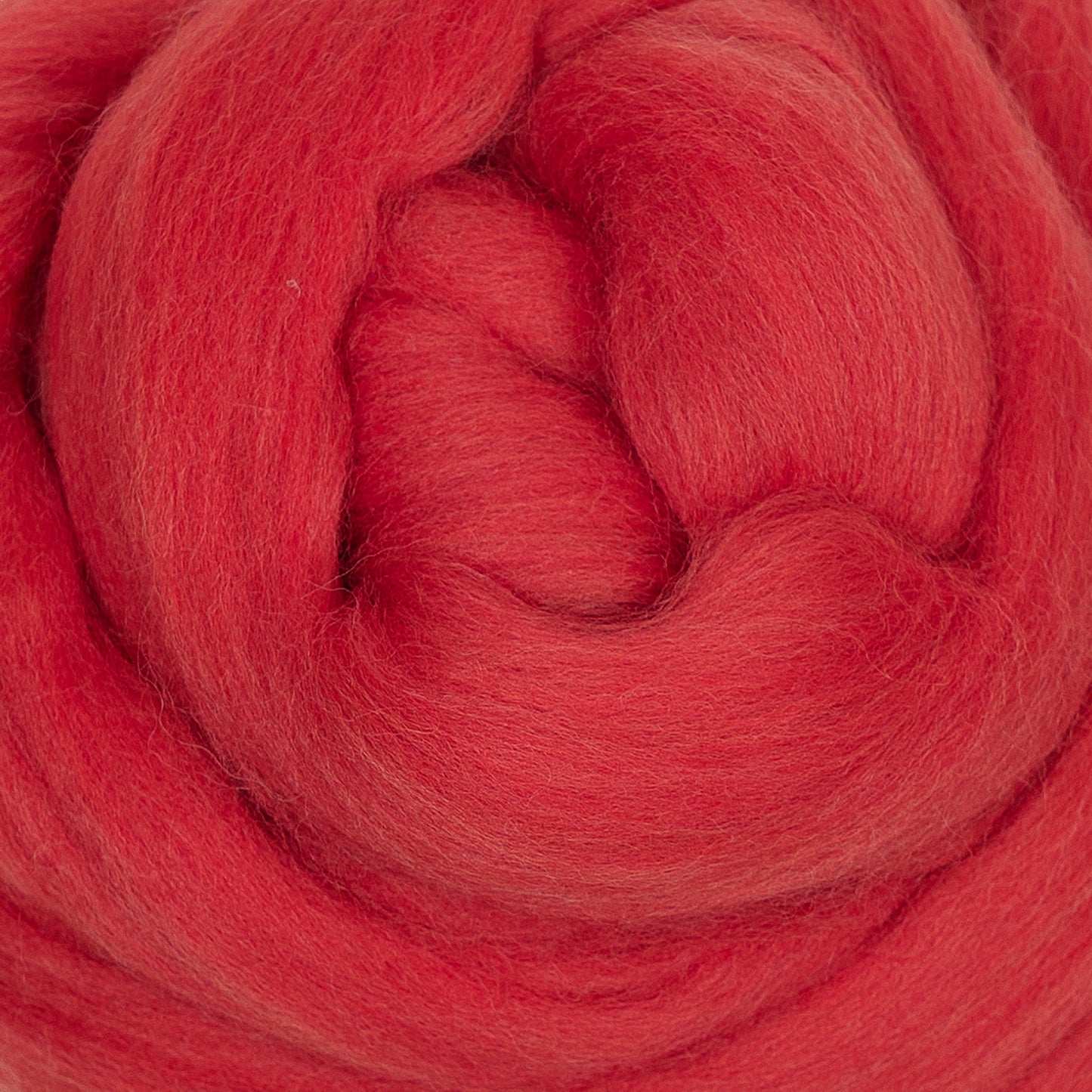 MERINO WOOL ROVING - POPPY RED