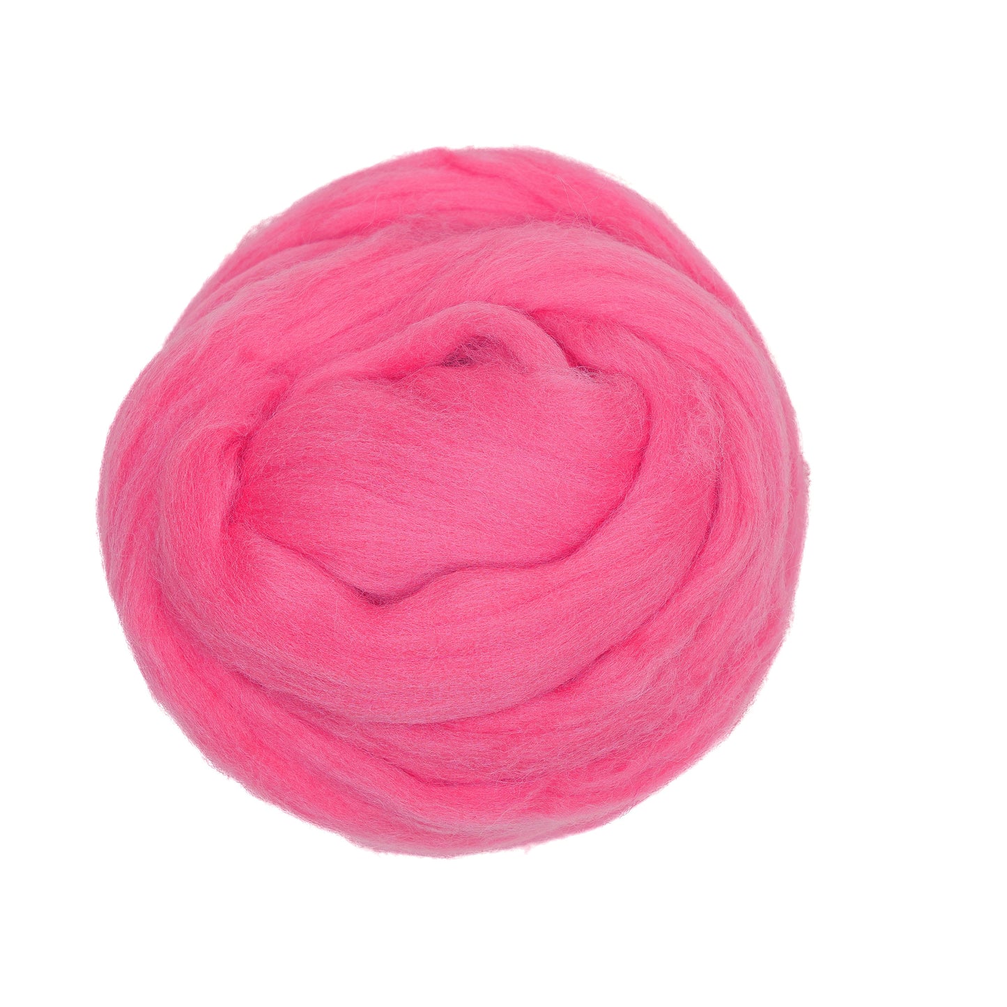 MERINO WOOL ROVING - HOT PINK