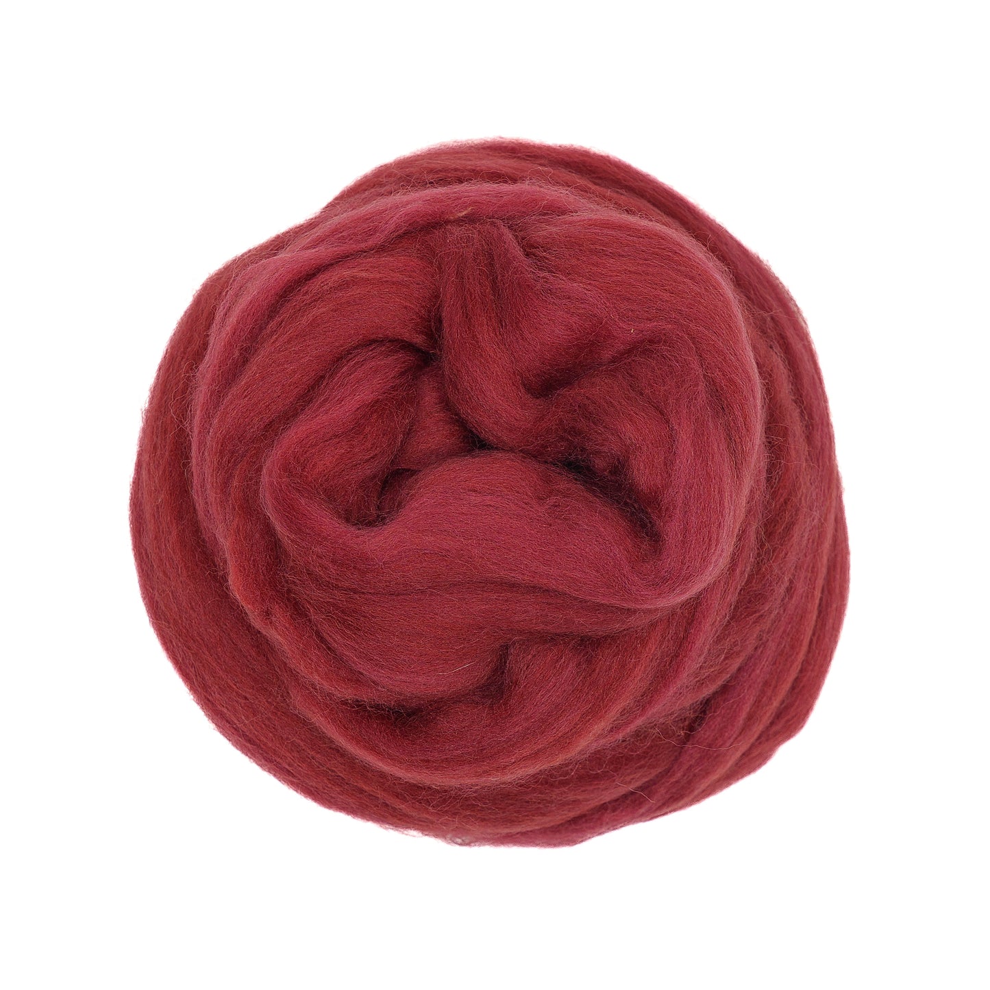 MERINO WOOL ROVING - LIPSTICK RED