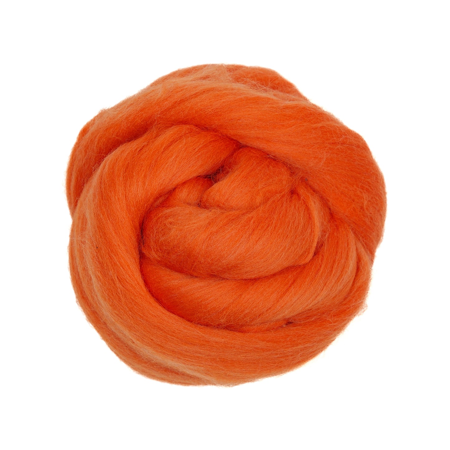 MERINO WOOL ROVING - PUMPKIN ORANGE