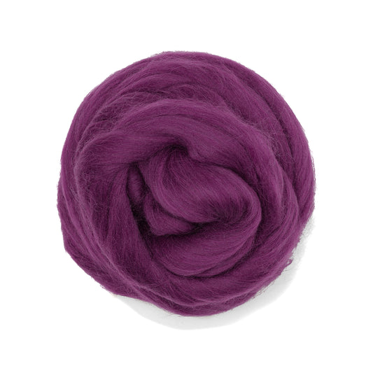 MERINO WOOL ROVING - VIOLET