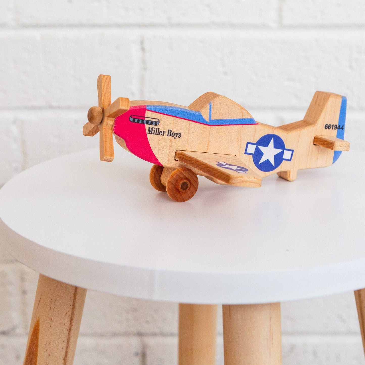 WWII Classic P-51 Mustang Wooden Toy Airplane Trio | Nominated for 2026 Astra Play Award | Made in the USA 🇺🇸