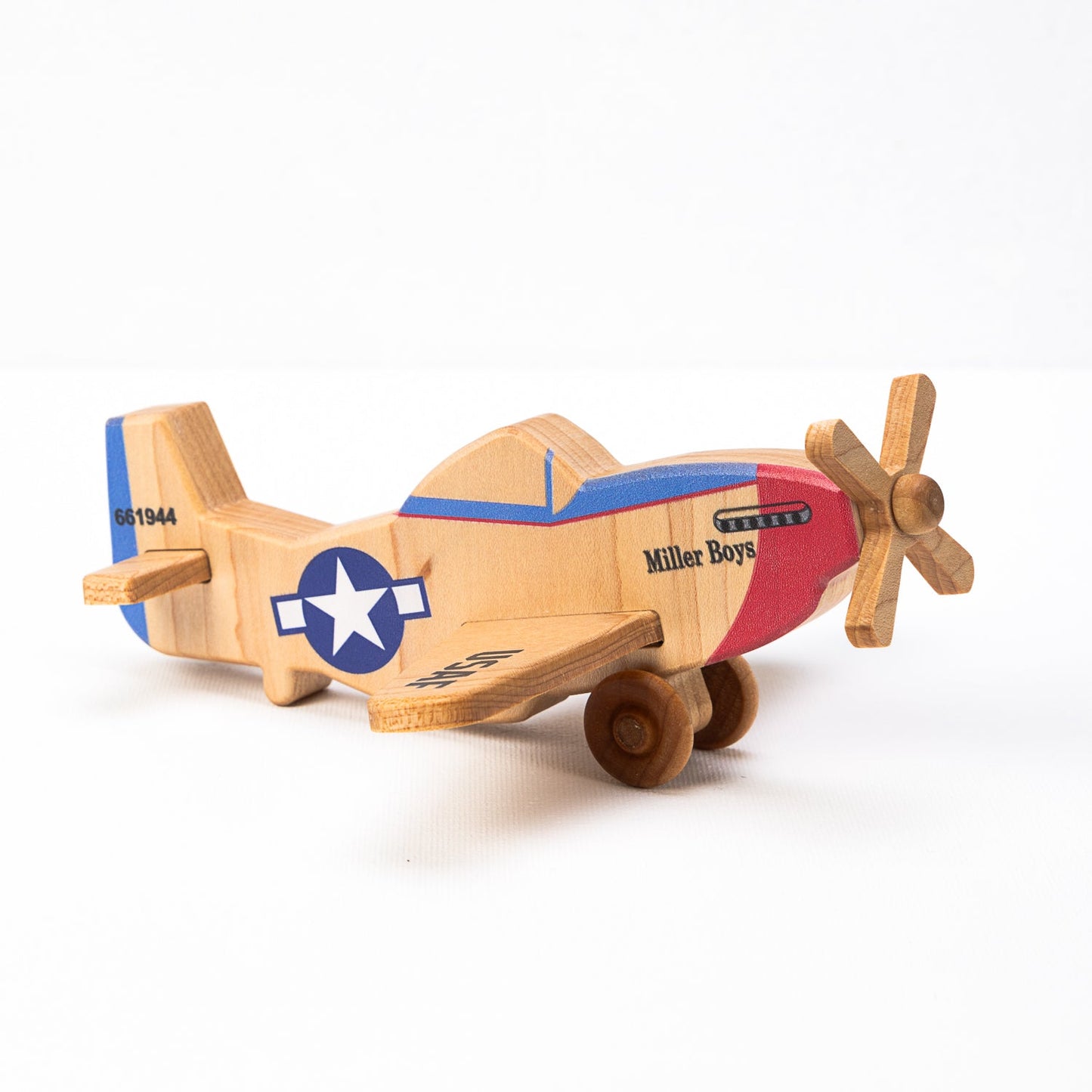 WWII Classic P-51 Mustang Wooden Toy Airplane Trio | Nominated for 2026 Astra Play Award | Made in the USA 🇺🇸