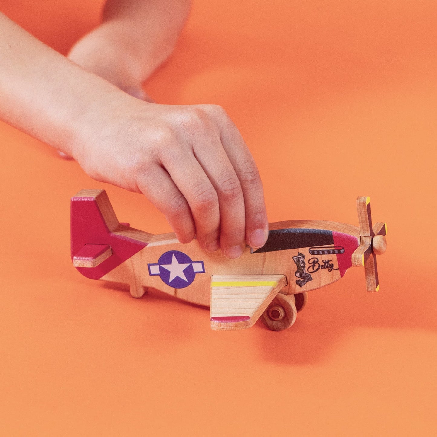 WWII Classic P-51 Mustang Wooden Toy Airplane Trio | Nominated for 2026 Astra Play Award | Made in the USA 🇺🇸