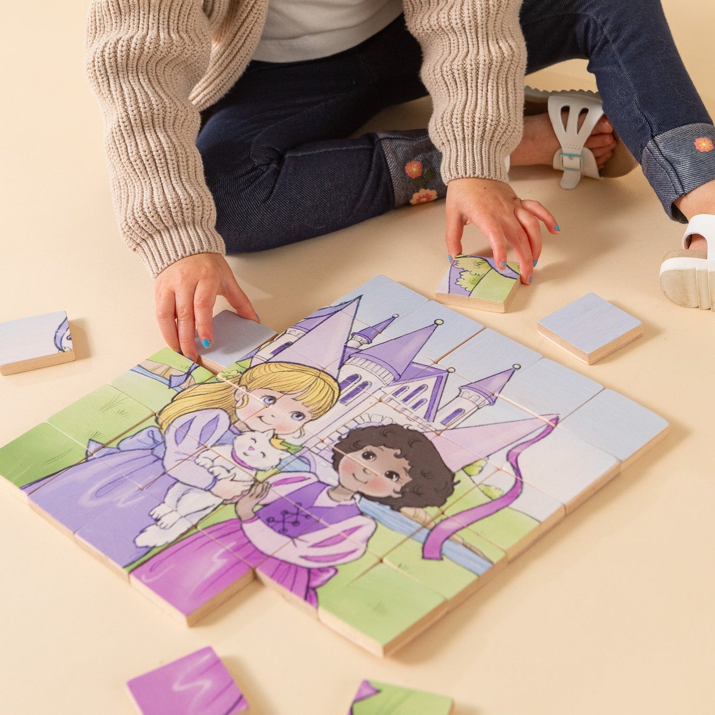 Magic Magnetic Wooden Puzzle with Cotton Bag - Puppy Racer | Made in the Canada | Printed in the USA 🇺🇸