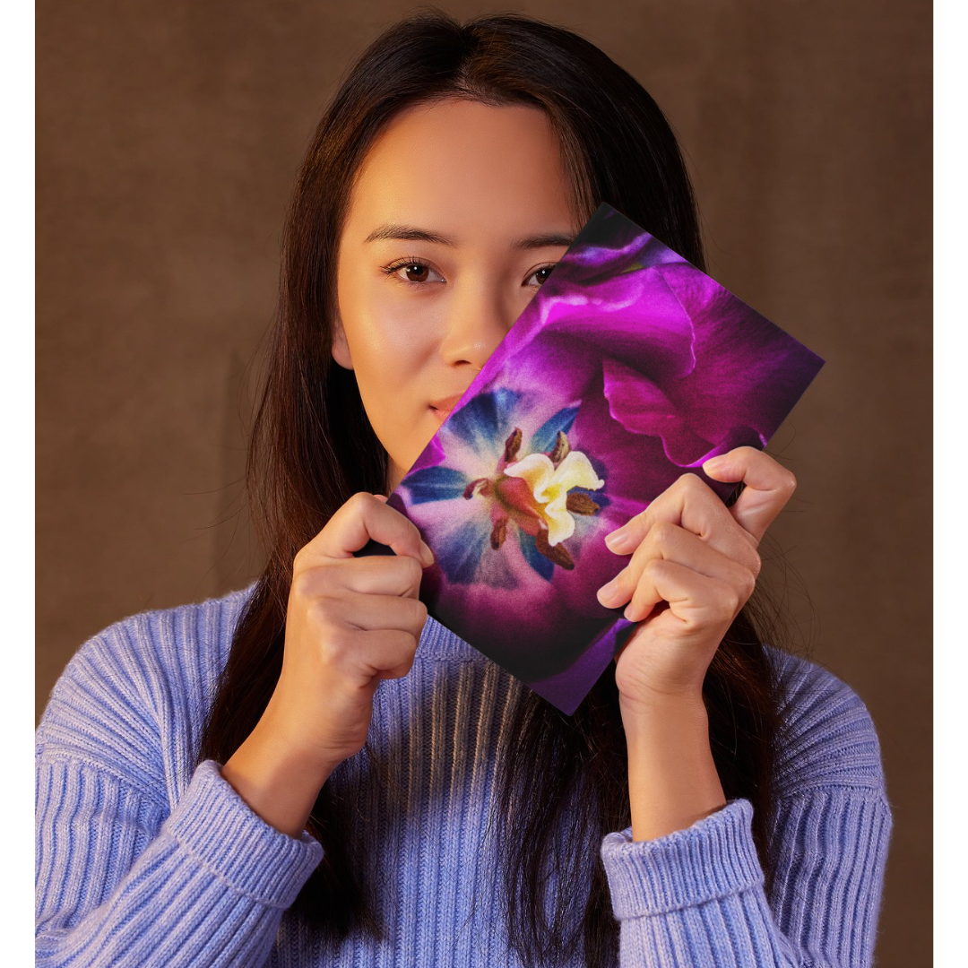Purple and Blue Tulip Journal: Art by Mona Anastas