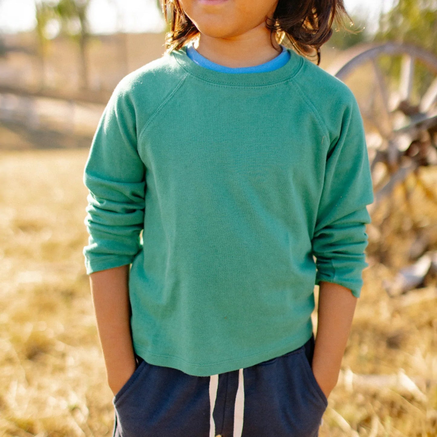 Organic River Long Sleeve T-Shirt - Hunter Green