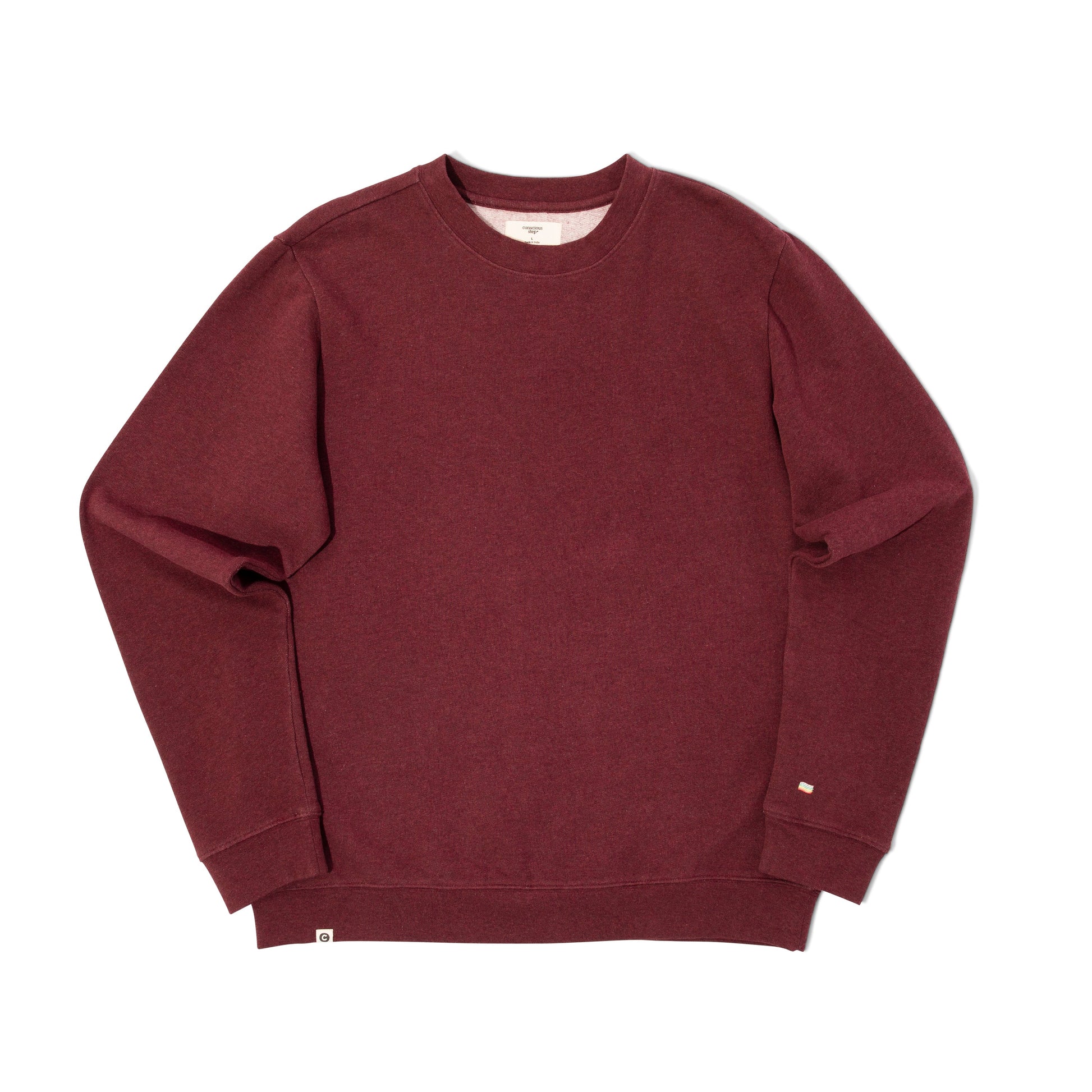 Maroon sweatshirt on a white background