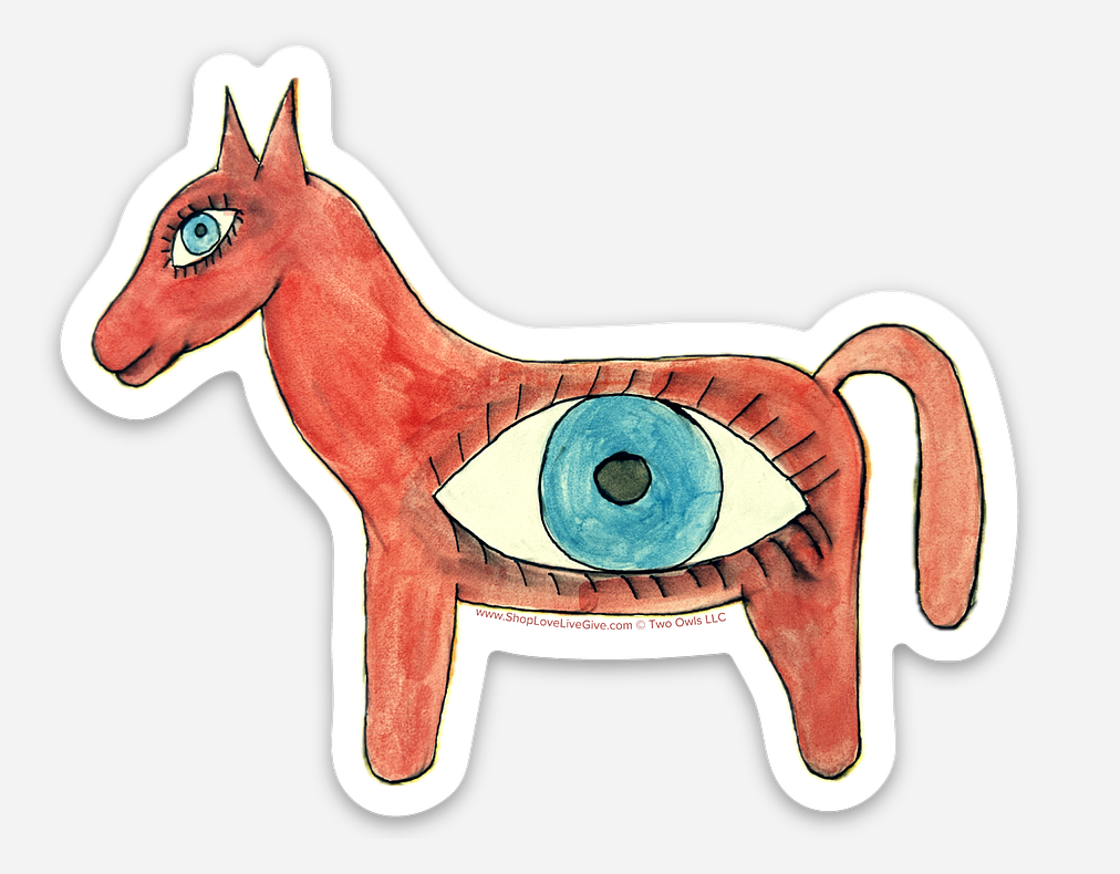 Protective Eye Horse Sticker