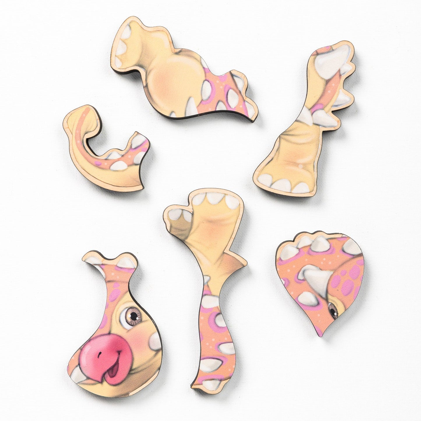 Dinosaur Magnetic Wooden Puzzle Set with Cotton Bag | Made in the USA 🇺🇸