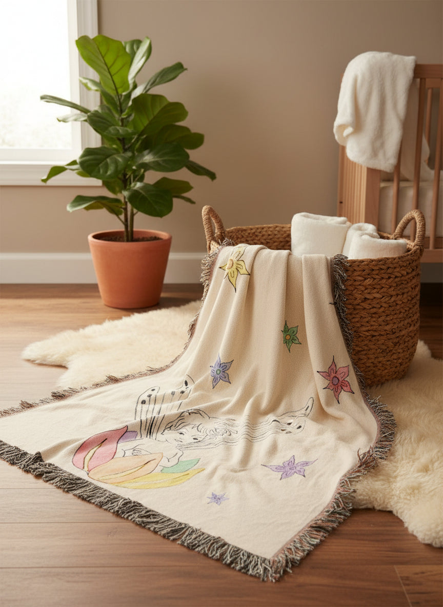 Fairy Boat Woven Blanket