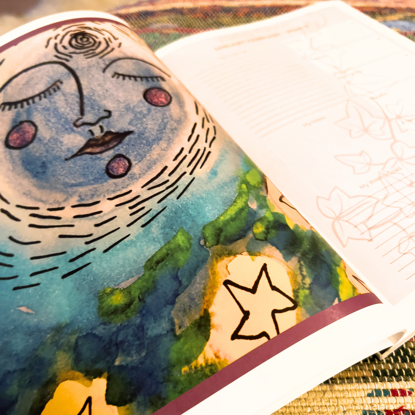 Monthly Planner and Journal with Fill  In Calendar: Art by Mona Anastas
