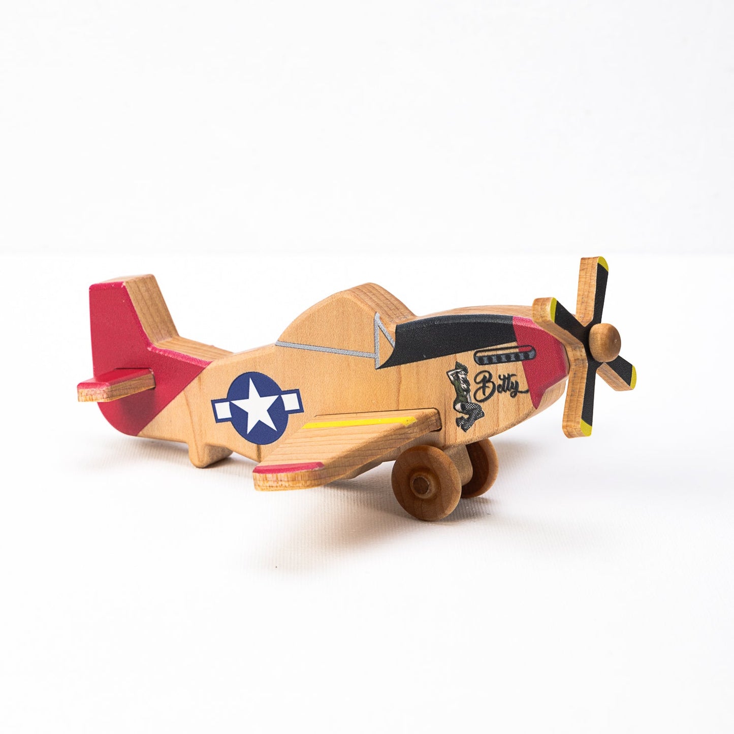 WWII Classic P-51 Mustang Wooden Toy Airplane Trio | Nominated for 2026 Astra Play Award | Made in the USA 🇺🇸
