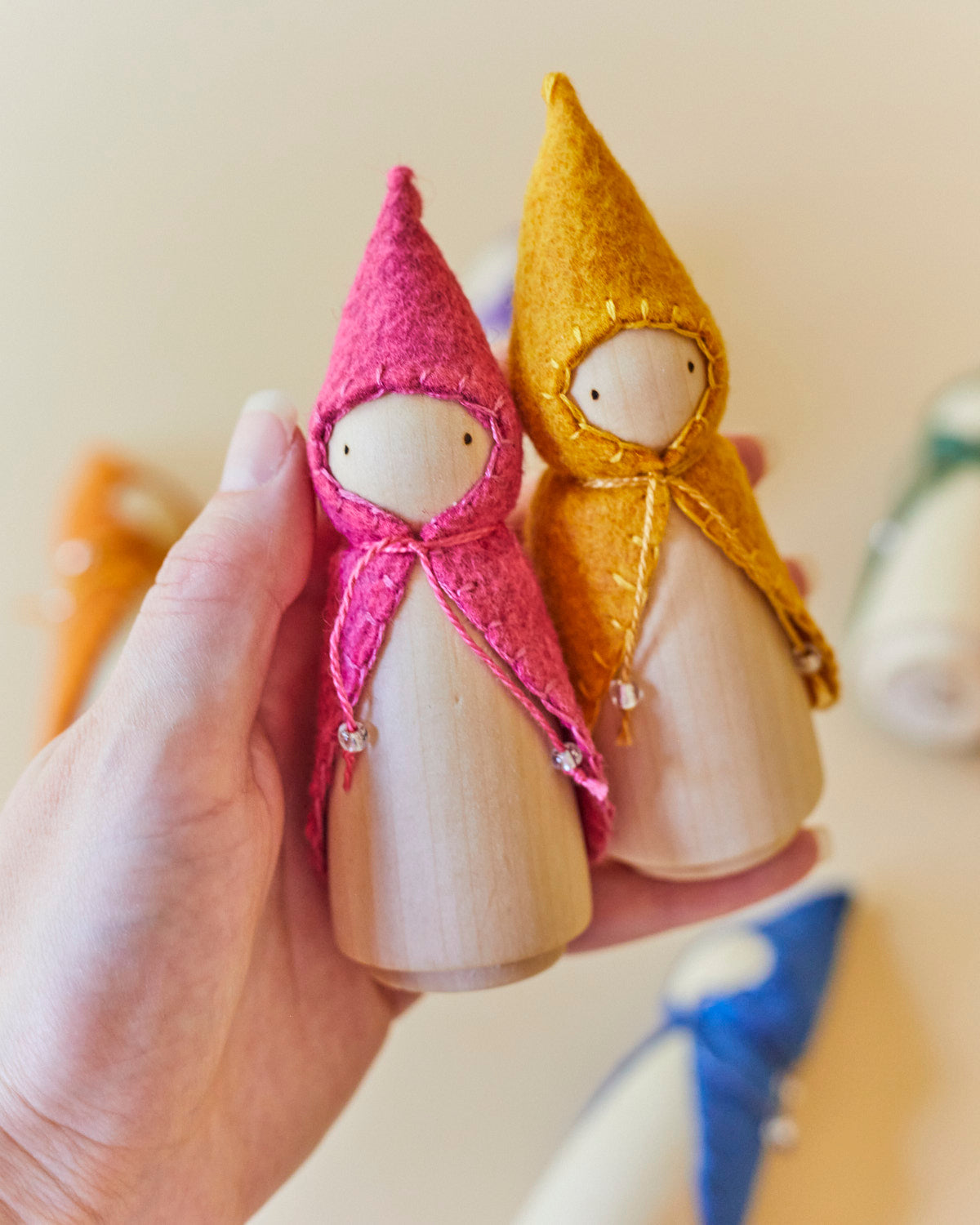 Yellow Wooden Gnome