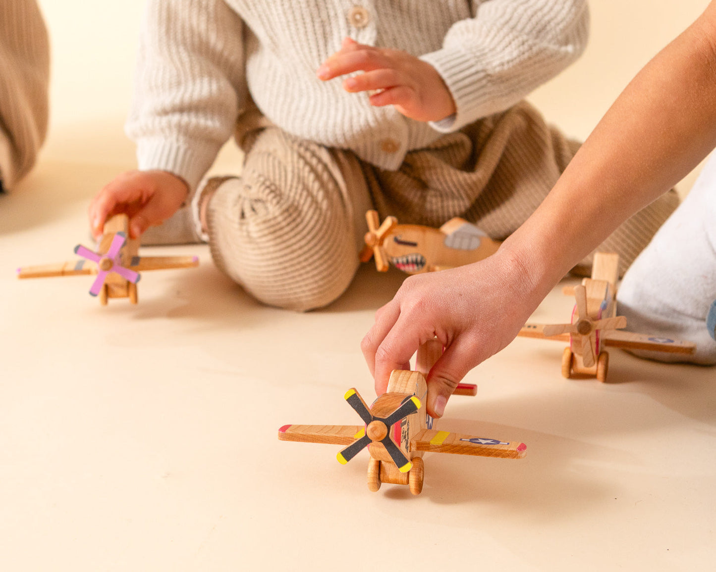 WWII Classic P-51 Mustang Wooden Toy Airplane Trio | Nominated for 2026 Astra Play Award | Made in the USA 🇺🇸