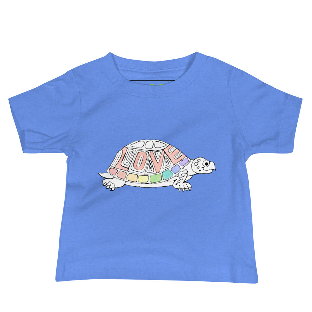Two Owls Rainbow Love Turtle Baby Jersey Short Sleeve Tee