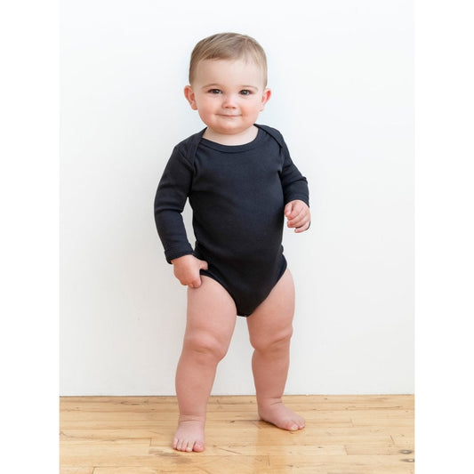 Organic Long Sleeve Onesie in Black