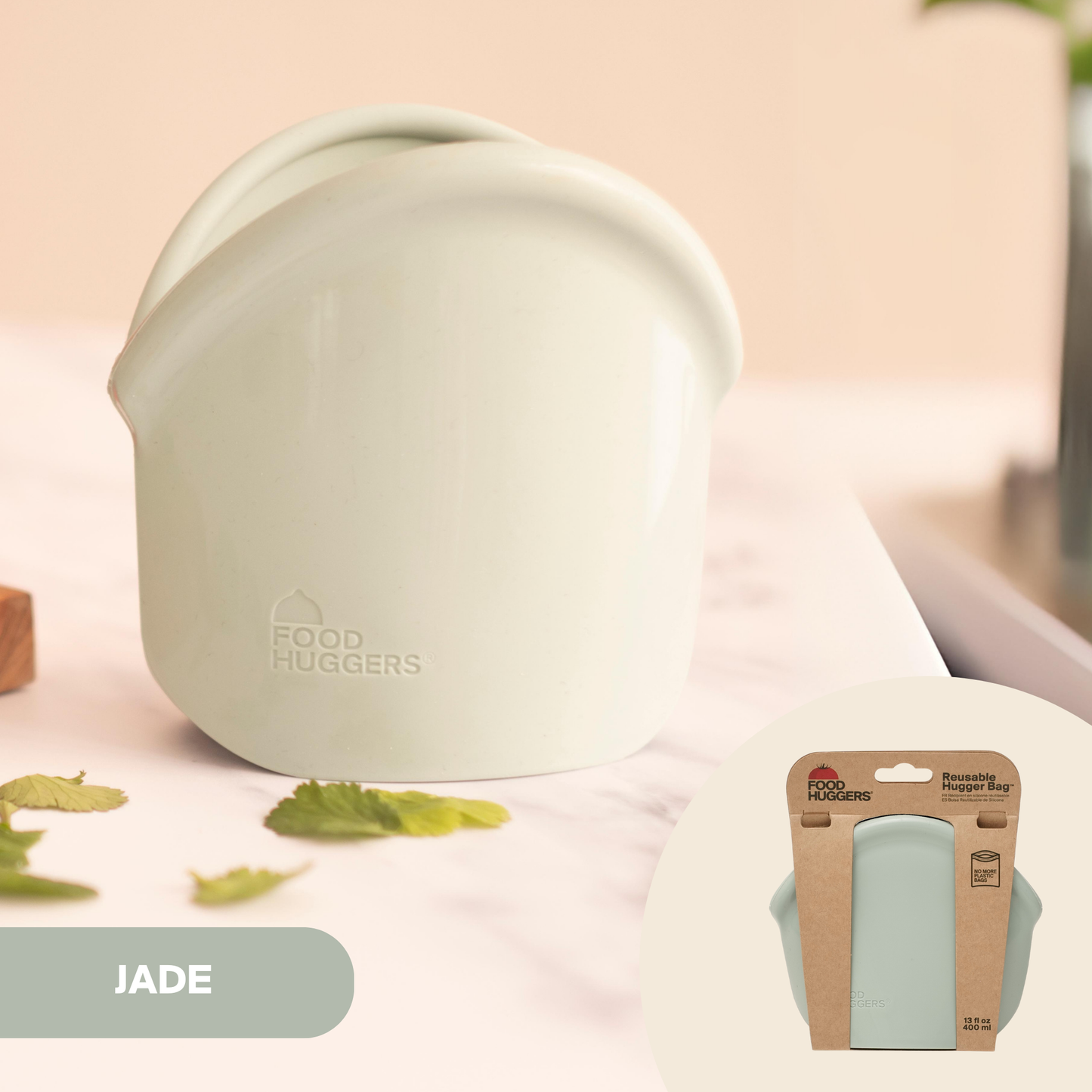 Food Huggers Hugger Bags- Jade 400ml - 13oz