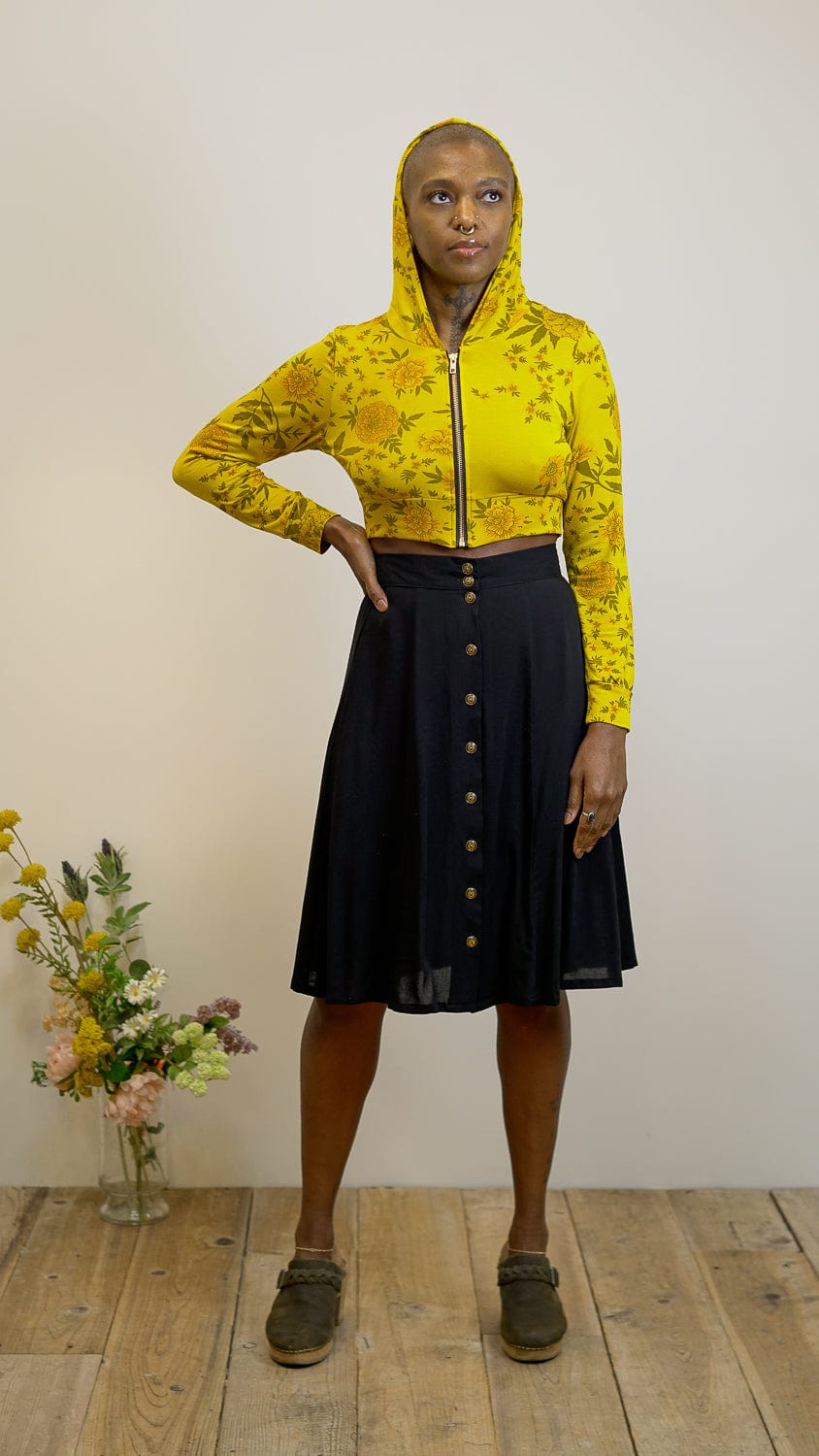 Bae Skirt in Black Challis