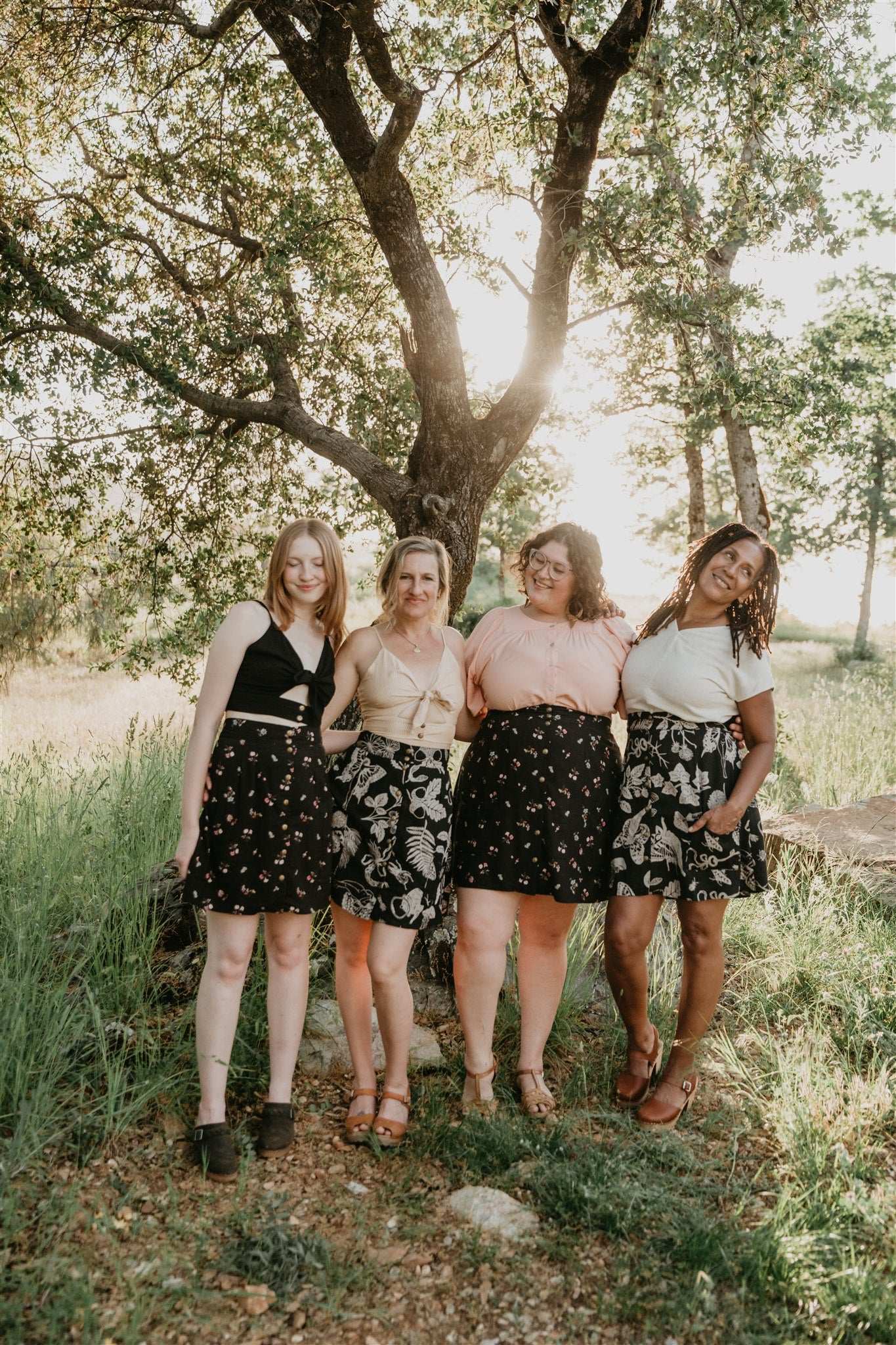 Rah Rah Skirt in Dark Floral