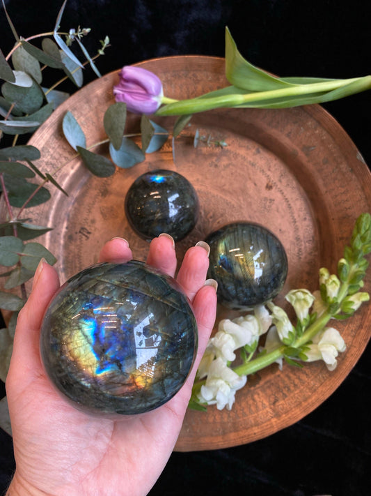 Labradorite Crystal Sphere