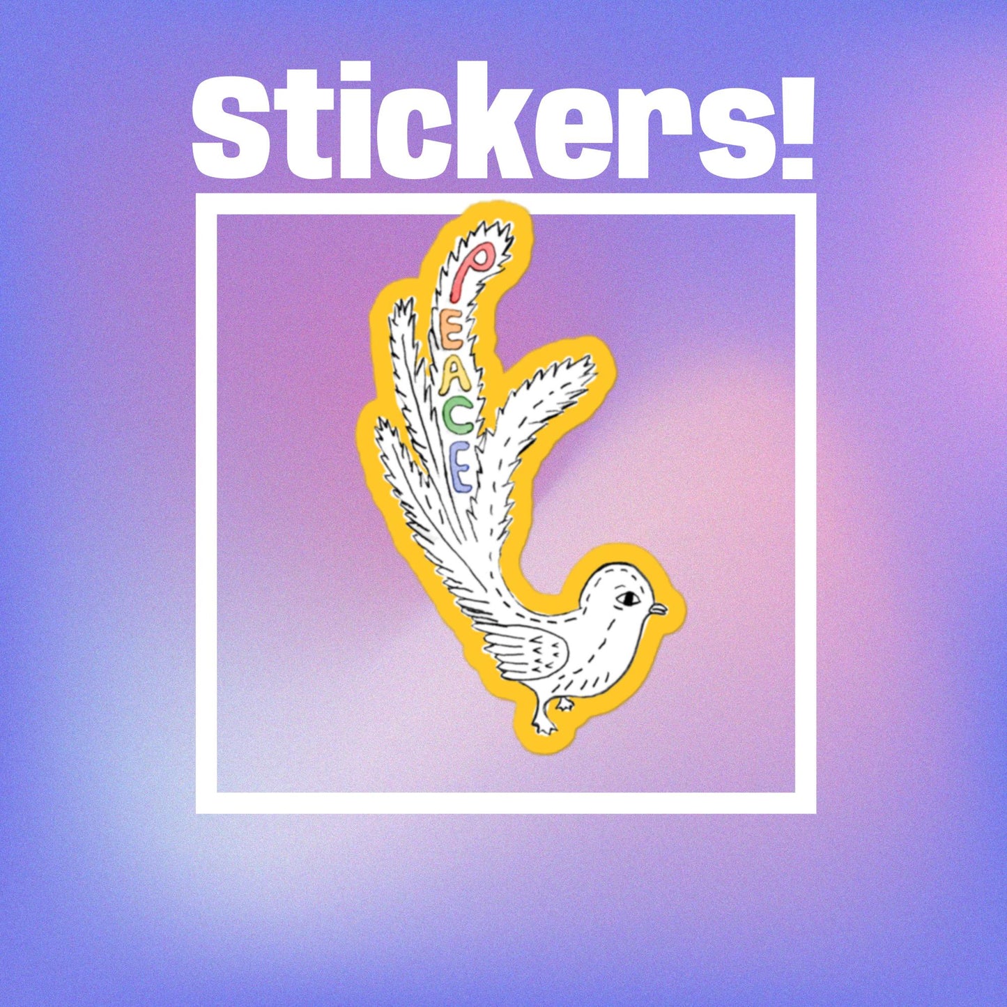 Peace Bird Sticker